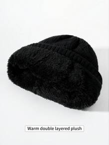 Bộ 1-3 mũ len mùa đông cho nam, khăn quàng cổ giữ ấm và găng tay cảm ứng, họa tiết dày hai lớp, bông lông, thiết kế bông tuyết, thích hợp cho trượt tuyết, du lịch, đạp xe, lái xe, hẹn hò, quà tặng cho nam giới, phụ kiện mùa đông sử dụng hàng ngày, trang phục mùa đông - Nhiều màu - Xem 4