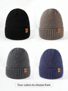 Bộ 1-3 mũ len mùa đông cho nam, khăn quàng cổ giữ ấm và găng tay cảm ứng, họa tiết dày hai lớp, bông lông, thiết kế bông tuyết, thích hợp cho trượt tuyết, du lịch, đạp xe, lái xe, hẹn hò, quà tặng cho nam giới, phụ kiện mùa đông sử dụng hàng ngày, trang phục mùa đông - Nhiều màu - Xem 5