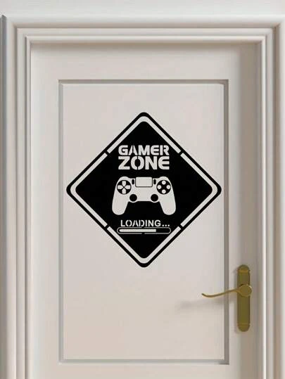 1 Pc Home Decorations Gamer Zone Door Decal Gamer Wall PVC Sticker, Controller Video Game Art Decal For Living Room, Bedroom, Home Decor,Stickers,Wall Decal, Vinyl Decal For Home Decorations,Spring Decoration Items Refresh Your Home,Rama Decoration Stickers Gifts Birthday Graduation School Decor School Surprise Dormitory Decor Back To School Room Decor School Supplies