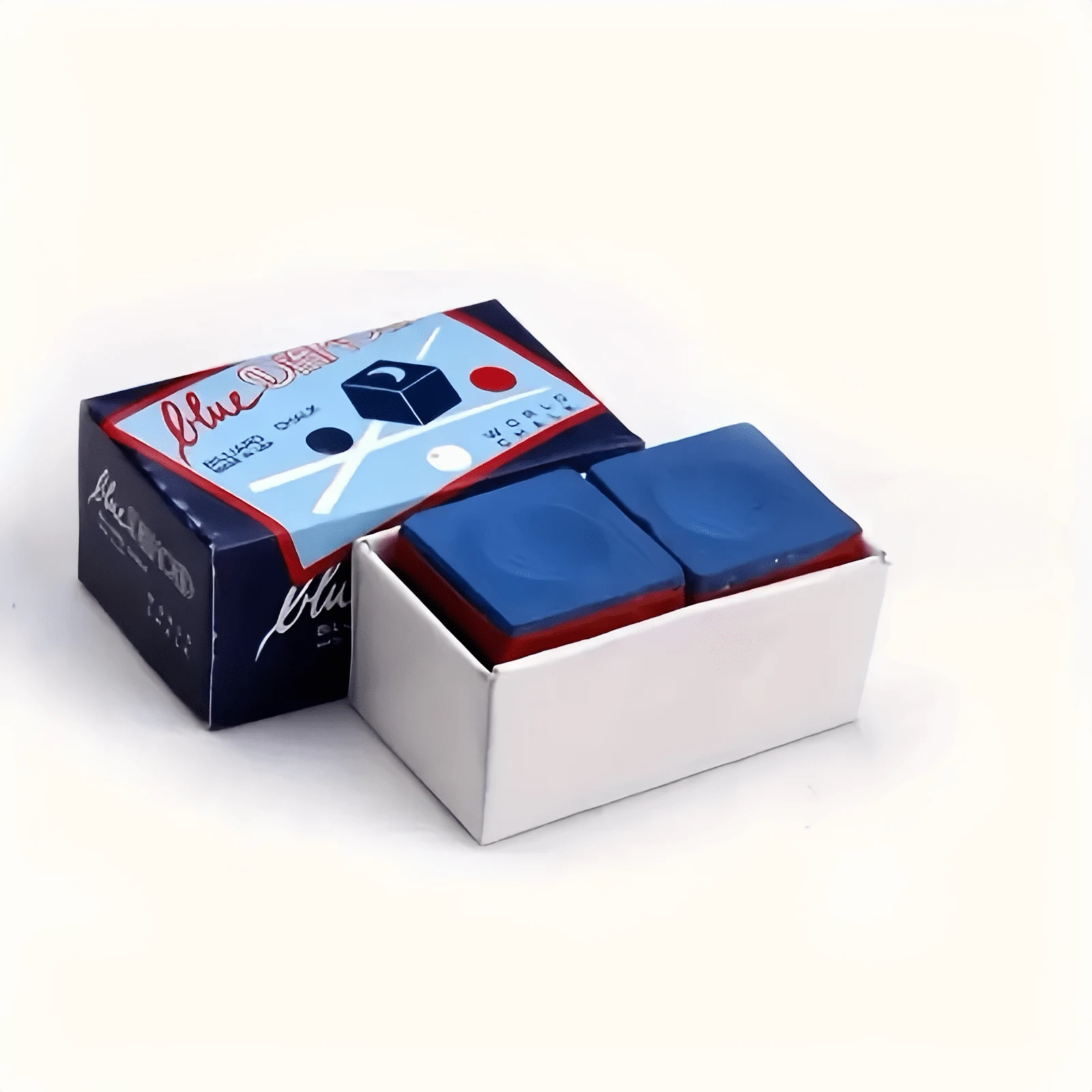 Premium Pool Cue Tip Chalk Set Of 2, Fine Texture, OilBased