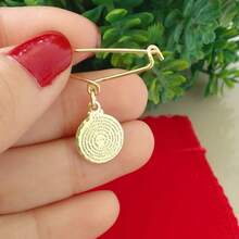 18k Gold Plated Lord's Prayer Pin Brooch - Vàng - Xem 3