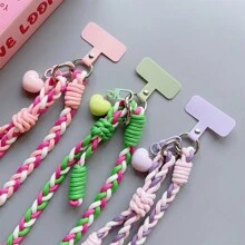1 件可调节长度时尚挂绳斜挎带，可爱心形装饰，适用于手机壳，送给母亲、家人、朋友、生日、节日的礼物，手机挂饰，手机链 - 彩色 - 查看 6