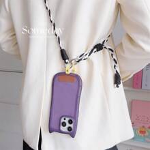 1 件可调节长度时尚挂绳斜挎带，可爱心形装饰，适用于手机壳，送给母亲、家人、朋友、生日、节日的礼物，手机挂饰，手机链 - 彩色 - 查看 2