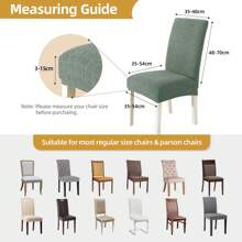 Ystyle Chair Covers With Backrest 4/6 Pieces, Kitchen Chair Covers, Stretch Chair Cover, Universal Dining Room Chair Covers, Washable Removable, Easy To Clean - Pastel Green - View 7