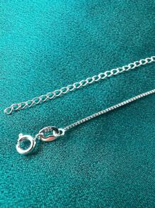 925 Silver Star Point Of Light Necklace - Bạc - Xem 4