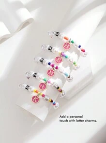 1pc Cup Chain, A-Z Letter Charm Pendant Accessory For Cup/Mug/Tumbler Personalized Decoration, ID Tag Initial Handle Charm - Letter Cup Chain X - View 4