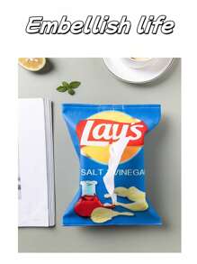 1 件创意薯片形纸巾盒、布艺纸巾架、壁挂式餐巾纸分配器，适用于客厅、餐厅、卧室 - 彩色 - 查看 4