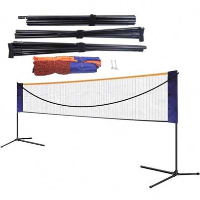 HOHOBLA LOYALHEARTDY-BTG Badminton Pickleball Net, 20ft Portable Tennis Net With Pole Badminton Net Set For Playing Badminton Modified Volleyball Tennis Soccer Tennis Indoor Or Outdoor