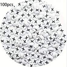 Acrylic Letter Beads Jewelry Making Kit - 100/200/300/500/800/1000/2000pcs, Bohemian Style DIY Bracelets, Necklaces, Keychains With Letter Charms, DIY Craft Supplies - Mixed Hollow Letter Beads With Game & Friendship Themes - Black and White - View 34