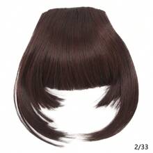 Synthetic 26Colors Real Thick 31g Natural Bang Wig Black Brown Auburn Red Clip In On Bangs Hair