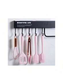 5 Piece Silicone Kitchen Kit Spoon Spatula Fue Small Spatula Brush - 粉色 - 查看 2