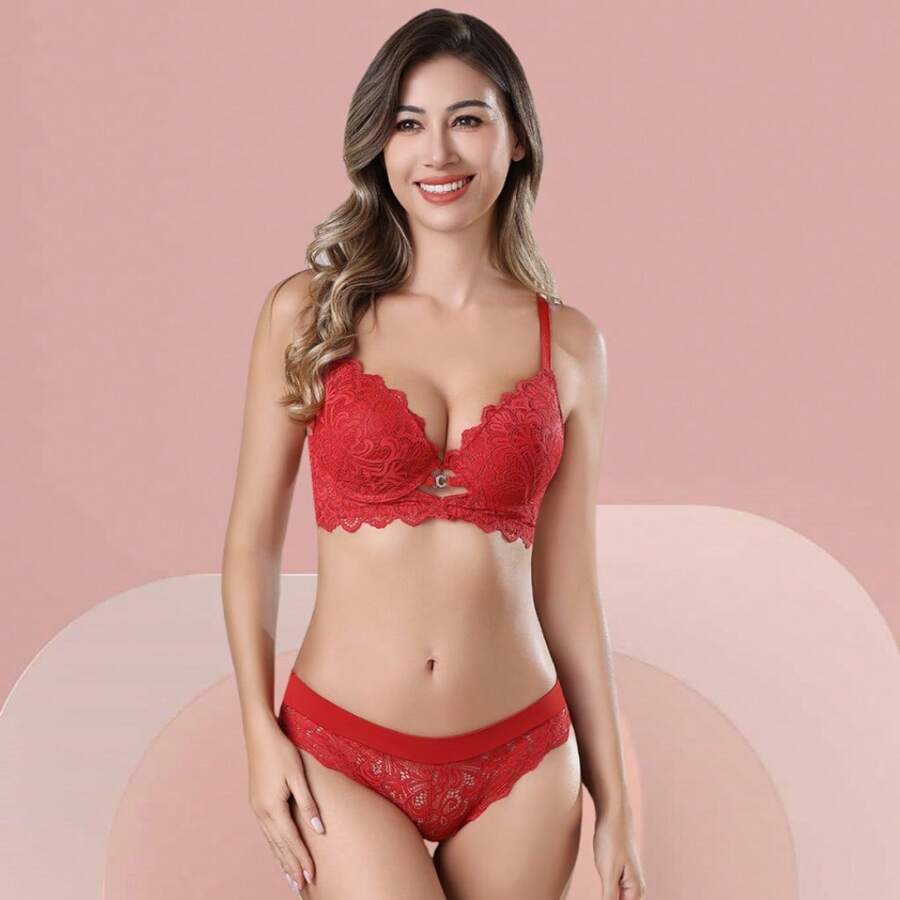 Z&D Women Sexy Lingerie Sets - Đỏ - Xem 1