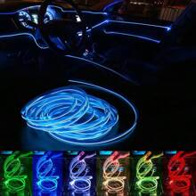 APP Control Car Interior LED Light Bar, RGB 5 In 1 Ambient Light Kit, 275.59 Inch Fiber Optic 8 Color Car Neon Lights Synchronized Music, Automotive Products LED Strip Lights, Car Accessories Dirt Bike Accessories, Carplay Para Auto Men Women
