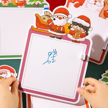 1 bảng trắng hoạt hình Giáng sinh, bảng viết tay Giáng sinh quà tặng nhỏ, bảng vẽ mini hình người tuyết và tuần lộc dễ thương thích hợp sử dụng trong lớp học (Kiểu dáng/Màu sắc ngẫu nhiên) - Nhiều màu - Xem 10