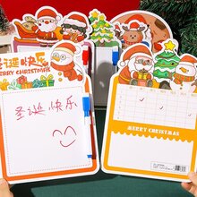 1 bảng trắng hoạt hình Giáng sinh, bảng viết tay Giáng sinh quà tặng nhỏ, bảng vẽ mini hình người tuyết và tuần lộc dễ thương thích hợp sử dụng trong lớp học (Kiểu dáng/Màu sắc ngẫu nhiên) - Nhiều màu - Xem 7