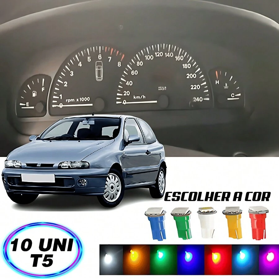 T5 Penguin Dashboard Lamp For Fiat Brava 10 Pieces - 綠色 - 查看 1