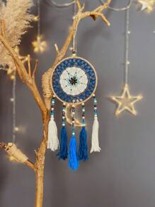 1 Hand-Crocheted Multi-Color Hanging Ornaments Wooden Beads Knitted Tassel String Dream Catcher Home Wall Decoration Wall Hanging Wall Decoration, Home Decor, Room Decor, Wall Decor