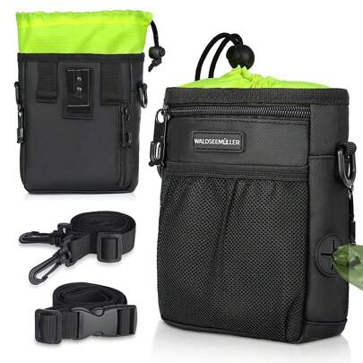 Dog Treat Pouch - 3 Ways To Wear Dog Treat Bag, Dog Training Treat Pouches , Shoulder Strap, Adjustable Belt, Poop Bag Dispenser, Easily Carrying Kibble Snacks Pet Toys Dog Treat Bag Dog Treat Pouch Dog Walking Bag Pouch