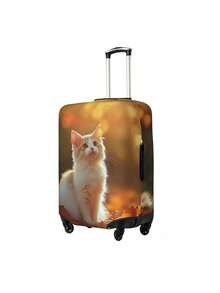 定制照片行李箱套和标签、个性化宠物照片徽标行李箱套、定制行李箱包装行李箱保护套、蜜月礼物 - 彩色 - 查看 11