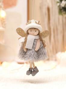 1 件圣诞树饰品毛绒公仔吊坠可爱圣诞树挂饰圣诞装饰品悬挂毛绒公仔吊坠适用于圣诞节派对家居 - 彩色 - 查看 8