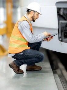 Men's Steel Toe Cowboy Boots: Western Square Toe Leather Work Boots With Hazard Protection For Construction And Farming - 深棕色 - 查看 11