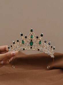 1 Stück Braut Kopfschmuck Europäischen Luxus Kristall Tiara Krone Für Frauen Party Hochzeit Prinzessin Strass Braut Krone Haar Zubehör