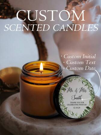 1pc Custom Name Candle Personalized Lavender Candle Personalized Candle With Message Custom Soy Wax Candle Personalized Wedding Favors Custom Glass Jar Scented Candle Birthday Gift, Mother's Day Gift, Father's Day Gift, Best Friend Gift, Gift For Mom/ Dad/ Her/ Him/ Girlfriend/ Boyfriend/ Wife/ Husband/ Friend