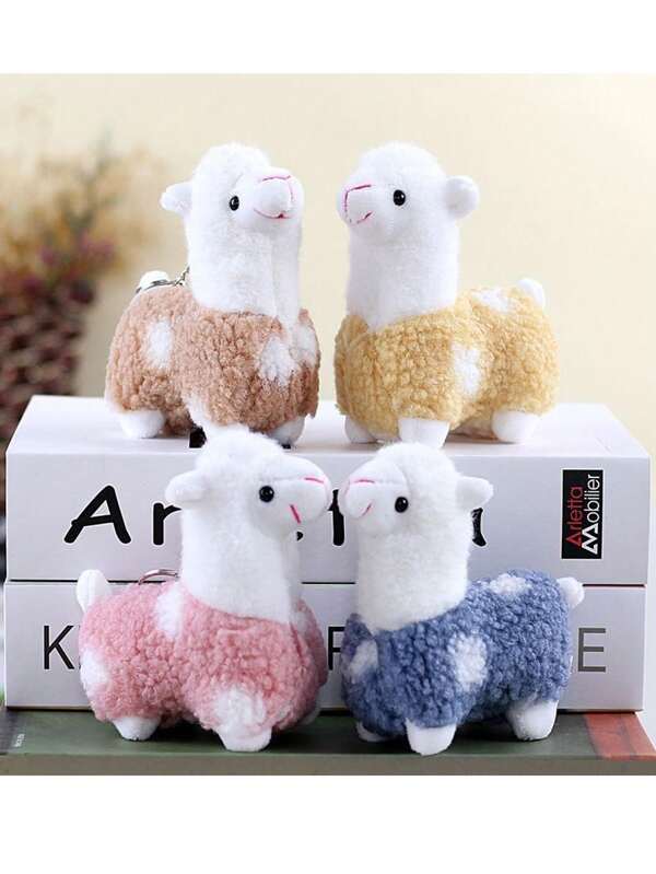quente bonito alpaca pelúcia chaveiro, casal carro pingente, casamento arremesso prêmio garra máquina bonecas, dia dos namorados pequeno presente