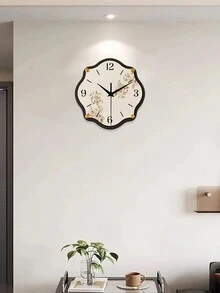 时尚复古时钟材质自然风景动物植物挂钟静音客厅卧室装饰 - 杏色 - 查看 5