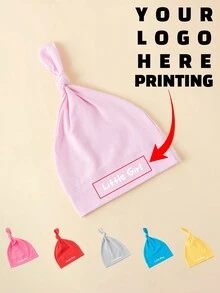 1 件定制印刷文字新生儿帽子，可保护宝宝头部免受寒冷侵袭，柔软呵护宝宝皮肤，适合男孩女孩情人节开学冬季礼物 - 彩色 - 查看 10