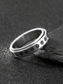 خاتم الزهرة من الفولاذ المقاوم للصدأ، طراز عصري ، هدية مثالية لأزواج ليوم الحب ،الأم، عيد الأم - ورد - مشاهدة 4