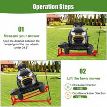 Riding Lawn Mower Lift Jack With 882 Lbs Weight Capacity Telescopic Maintenance Jack For Lawn Mowers And Garden Tractors - Red - View 6