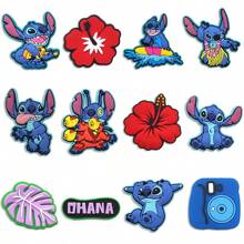 Disney Set de 12 adornos con diseño de puntada para zapatos, decoraciones de PVC para bolsas de playa, accesorios para zapatos, idea de regalo para cumpleaños, Navidad, San Valentín, fiestas de Halloween