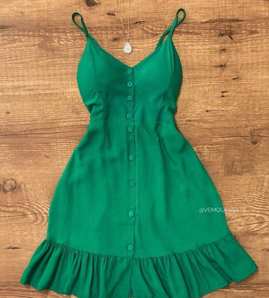 Ayla Silk Dress - màu xanh lá - Xem 1