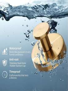 LUGZI 1 móc treo đồ bằng thép không gỉ nhiều màu sang trọng cho nhà và phòng tắm, dùng để treo khăn, vải, đồ dùng nhà bếp trên kính, gạch, gốm - Thích hợp cho lối vào, móc áo khoác, móc chìa khóa, không cần khoan, có thể tái sử dụng - Có hướng dẫn sử dụng bằng tiếng Anh - Nhiều màu - Xem 6