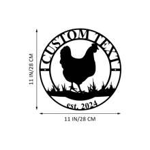 1 件定制金属鸡舍标牌、金属鸡舍徽标、趣味鸡舍装饰、农舍墙壁装饰、鸡舍装饰、金属工艺品、鸡徽标 - 黑色 - 查看 8