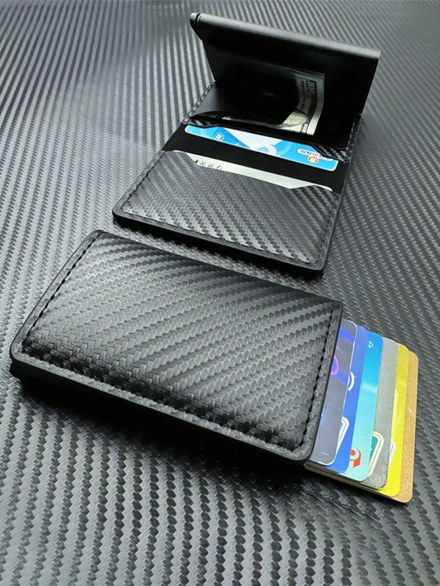 ID Credit Bank Card Holder Wallet Luxury Brand Men Anti Rfid Blocking
