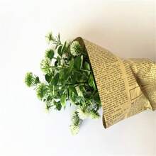 1 件人造蒲公英，适合 DIY、插花、室内/室外花瓶家居装饰、节日礼物 - 白綠 - 查看 7