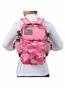 户外包运动包袋抽绳背包篮球包抽绳背包足球啦啦队包运动背包大学生健身旅行运动瑜伽户外郊游骑行徒步防水轻便大容量便携配件女士男士儿童圣诞礼物 - 粉色 - 查看 4