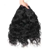 Natural Wave Bundles Human Hair Bundles Human Hair 3 Bundles Water Wave Natural Black Bundles 100% Raw Unprocessed Brazilian Virgin Human Hair Bundles Hair Extensions Brazilian Virgin Remy Hair Grade 15A Human Hair For Black Women