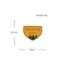 1 cái Trâm cài áo kim loại hình ngọn núi hoạt hình dễ thương, Quà tặng, Phụ kiện quần áo, Trang trí túi xách - Màu vàng - Xem 3