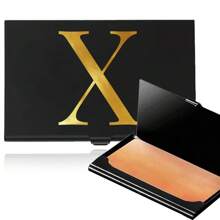 名片盒名片盒铝合金名片盒男士金属超薄信用卡夹字母印花钱包卡片套名片夹圣诞礼物礼物感恩节复古 - 黑色 - 查看 29