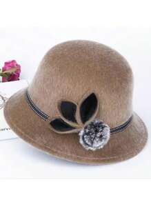 1pc Women's Fashion Sun Protection Elegant Bucket Hat, Suitable For Daily And Outdoor Wear - Solid Color - View 6