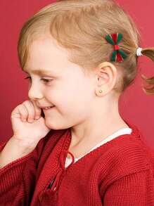 10 chiếc nơ Giáng sinh cây thông Noel tự làm mũ đội đầu kẹp tóc màu ngẫu nhiên viền vàng phụ kiện nơ quà tặng tốt nhất - nhiều màu - Xem 5