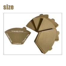 100 4-Cone Coffee Filters, Unbleached Natural Paper, Non-Blow-Out, Disposable Pour Drip Coffee Maker - Multicolor - View 4
