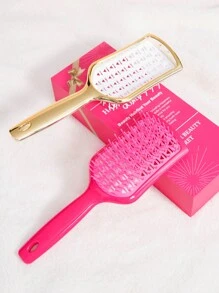 Exquisite Hairbrush Gift Box2/3Pcs/Set,Gift Set Curl Fluffy Styling Comb,Straightener Comb,Paddle Brush,Bristle Brush,V-Shaped Straight Comb,Neem Wood Comb,Curly Hair Brush,Detangler Brush Wet,Detangler Hairbrush Set,Mist Spray Bottle For Mother'S Day, Valentine'S Day, Birthday, Party Gift, And All Kinds Of Holiday Celebration,Hair Comb Set Gift Box Valentine's Day Gift For Girlfriend - Multicolor - View 11