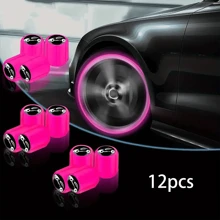 12/8 szt. fluorescencyjnych nasadek na wentyle opon - rozświetl swój samochód tymi wyjątkowymi prezentami samochodowymi!