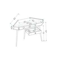 Well Home Desk 85.2x130.8x55 White. Free Shipping In 24/48h - White - View 2