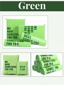 Shipping Bags, Strong Adhesive Mailing Bags, English Thicken Waterproof Express Delivery Bag Multipurpose Envelopes, Multi-Size Suitable For Clothing, Small Business, Boutique, Various Items Packaging Valentine's Day - Multicolor - View 7