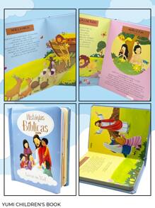 Children's Book Bible Stories Baby Bible Boy Girl Collectible Padded Hard Sheets Premium - 淺藍色 - 查看 8